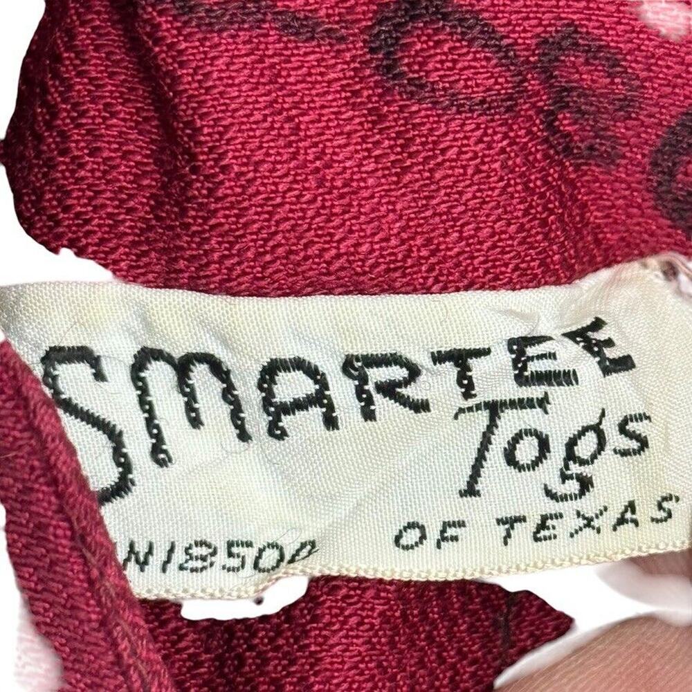 Smartee Togs Vintage Cherry Red Short Sleeve 1960s Sheath Short Sleeve Dress 12 - Picture 15 of 15